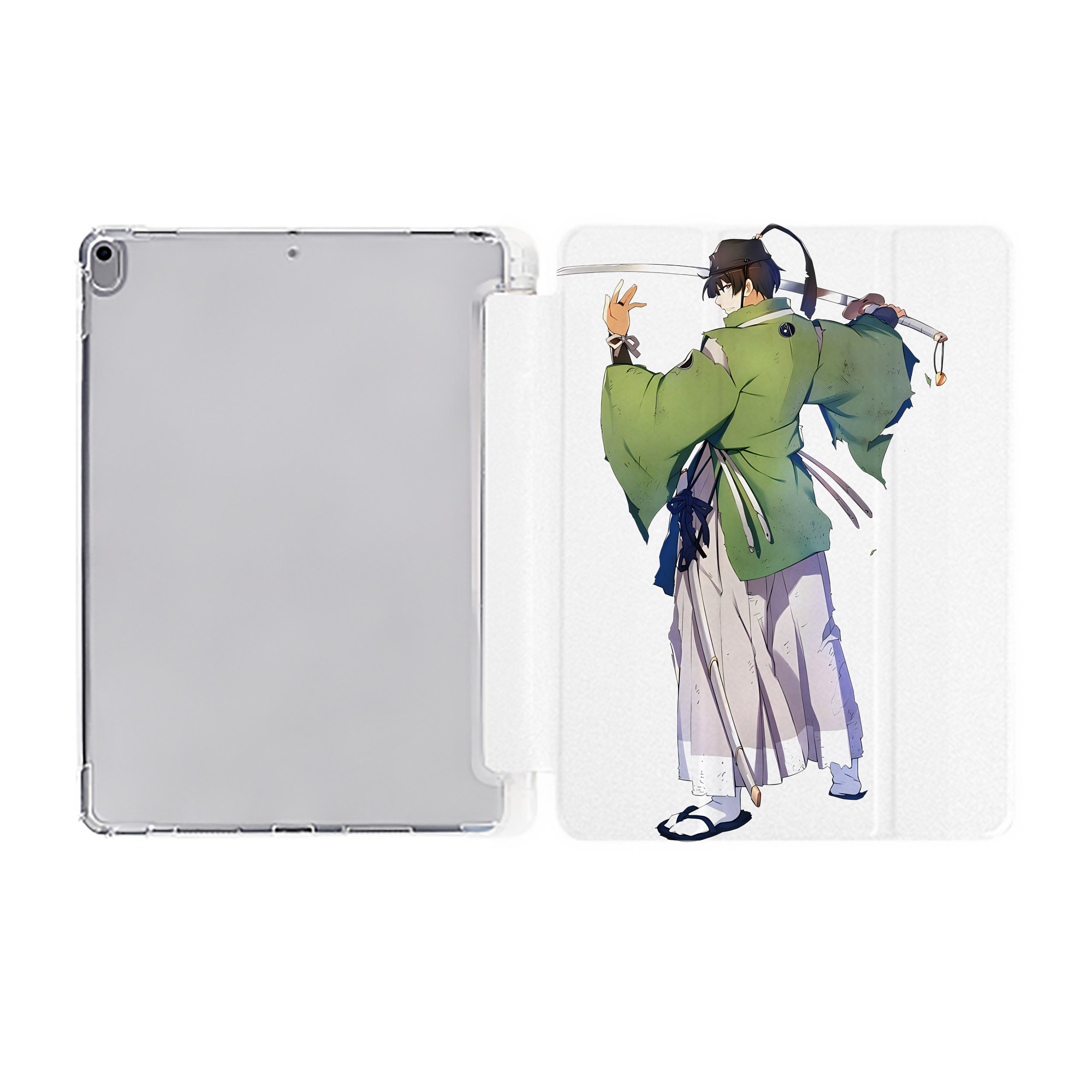 （画像用） 刀剣乱舞 Touken Ranbu IPad ケース ペン収納付き 三つ折りスタンド PUレザー×シリコン 対応機種9.5/10.5/10.9インチ